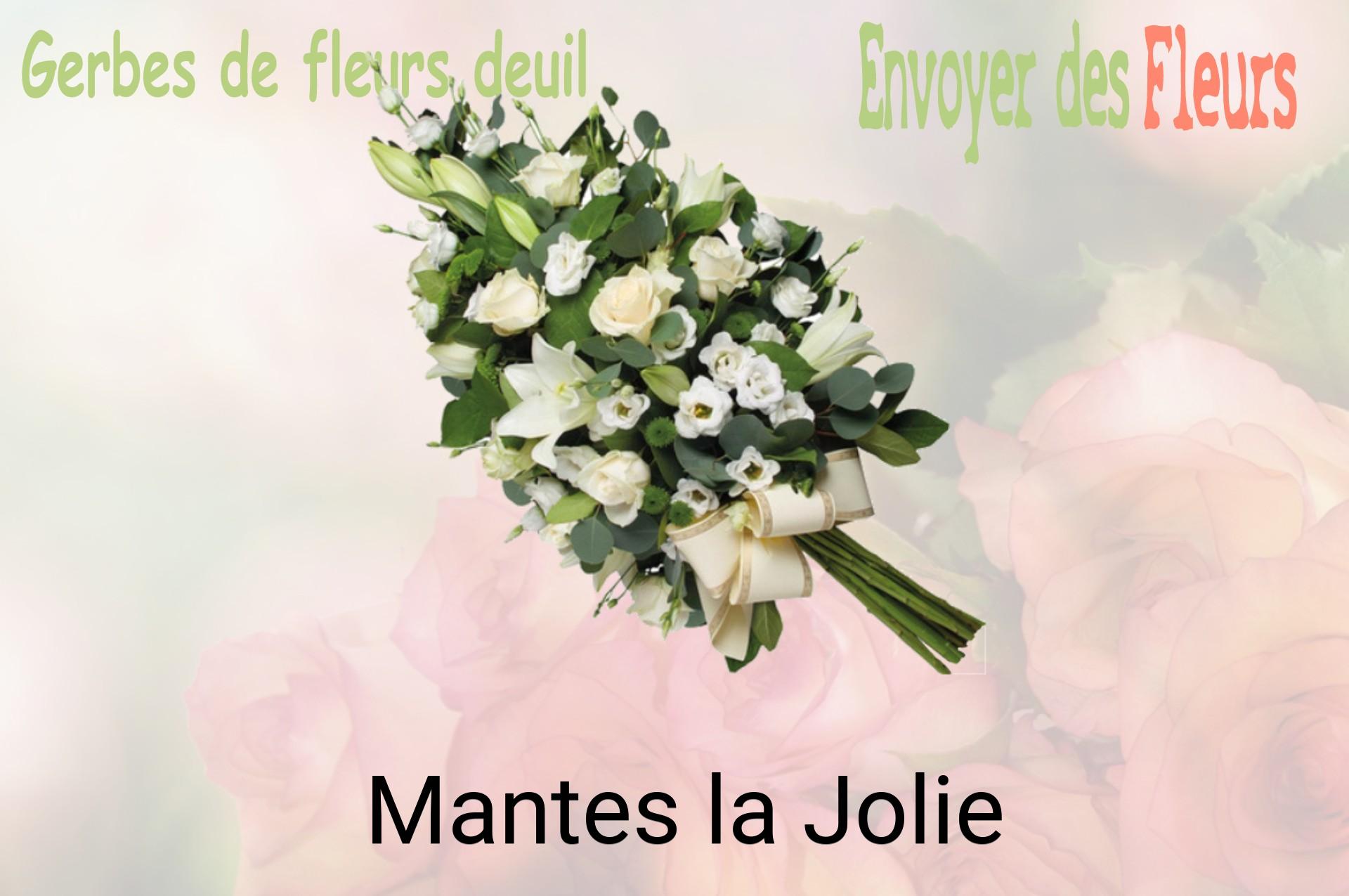 Gerbe de fleurs de deuil livrée à Mantes-la-Jolie